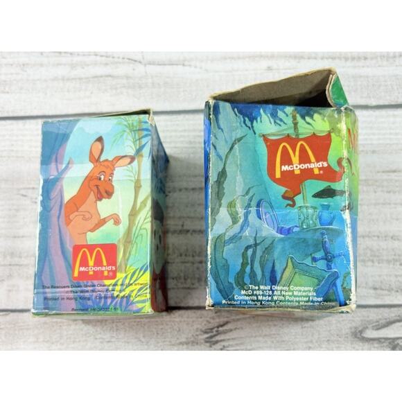 Vintage 89'/90’ Disney McDonalds Plush Flounder Bernard Christmas Ornaments - Picture 4 of 9